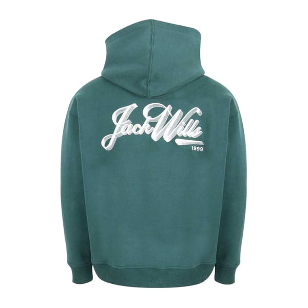 Jack Wills Dam/Dam Oth Script Bomullshuvtröja 10 UK Grön/Vit Green/White 10 UK