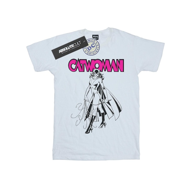 DC Comics Boys Catwoman Whip T-Shirt 9-11 år Vit White 9-11 Years