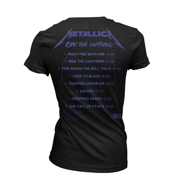 Metallica Dam T-shirt Ride The Lightning Tracks Storlek S Svart Black S