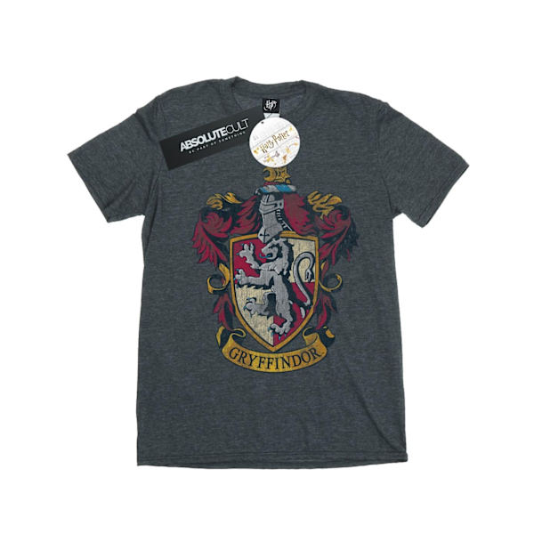 Harry Potter Dam/Kvinnor Gryffindor Distressed Crest Bomull B Dark Heather M