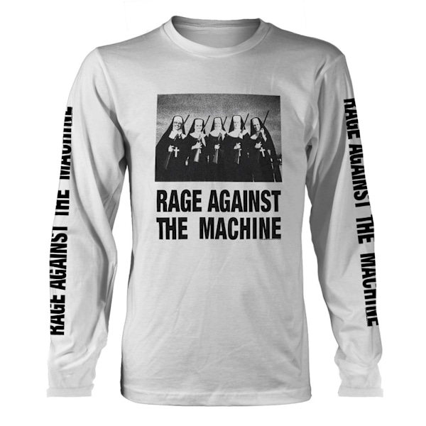 Rage Against the Machine Unisex Vuxen Nunnor Och Vapen Långärmad White M