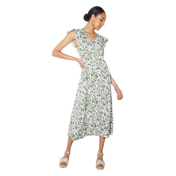 Dorothy Perkins Dam/Damer Safari Knapp Detalj Petite Volang Green 12 UK