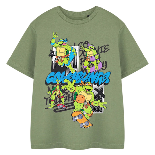 Teenage Mutant Ninja Turtles Pojkar Cowabunga T-Shirt 7-8 År K Khaki Green 7-8 Years