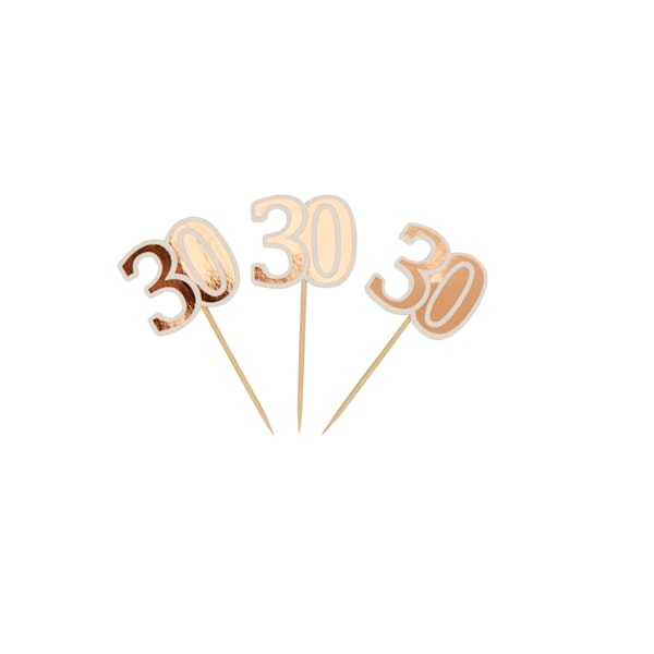 Neviti 30-årsdag Party Picks (10-pack) One Size Rose Gol Rose Gold One Size