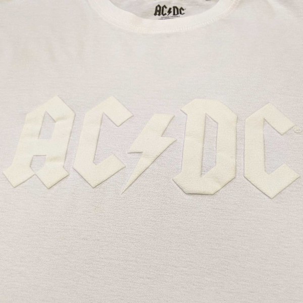 AC/DC Unisex Adult Logo Hi-Build T-Shirt XL Vit White XL