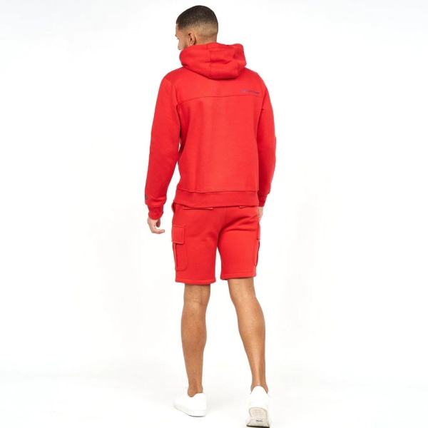 Duck and Cover Herr Bidwell Hoodie S Röd Red S