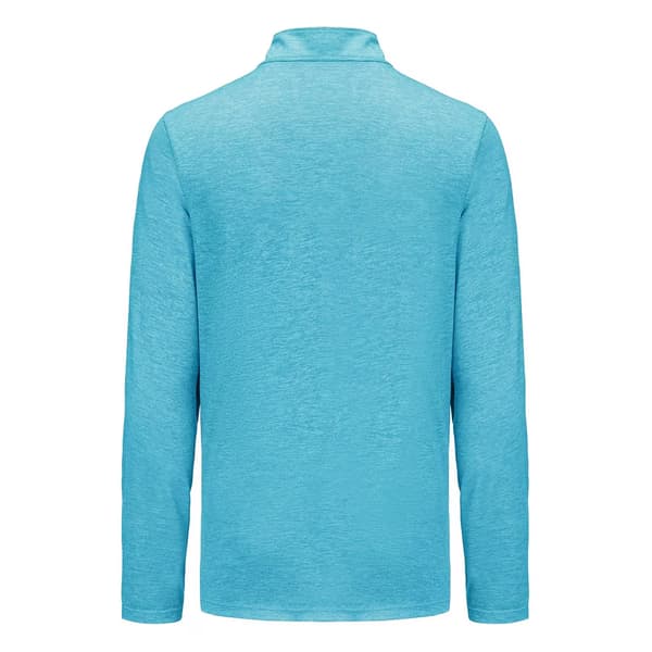 Everlast Långärmad tröja med mock neck för män, normal passform, L, cyan/vit Cyan/White L