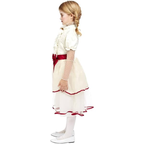 Smiffys Barn/Barn Porslinsdocka Kostymset 7-9 År Vit White/Red 7-9 Years