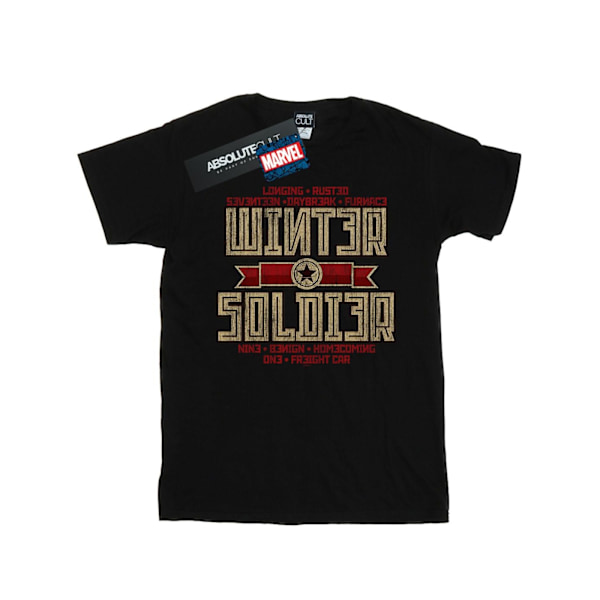 Marvel Dam/Damer Vinter Soldier Trigger Badge Bomull Pojkvän Black XXL