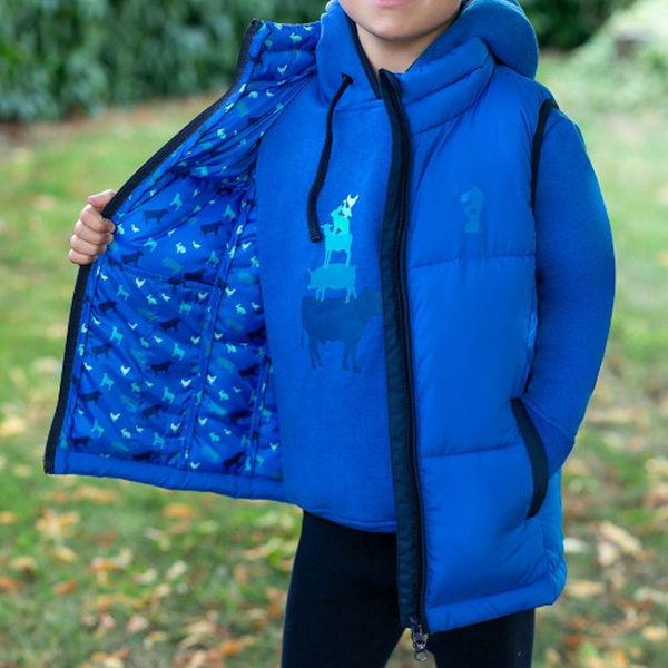 Little Knight Barnkollektion Vadderad Ridväst för Barn/Barn Cobalt Blue 7-8 Years