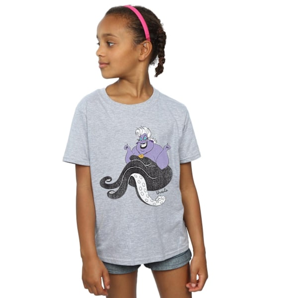 Den Lilla Sjöjungfrun Flickor Klassisk Ursula T-shirt 5-6 År Sport Sports Grey 5-6 Years