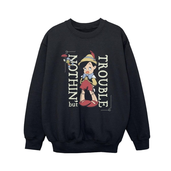 Disney Boys Pinocchio Nothing But Trouble Sweatshirt 5-6 år Black 5-6 Years