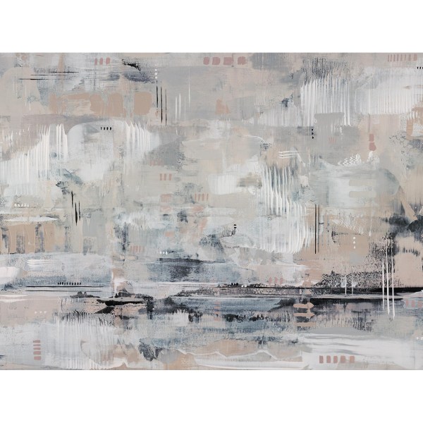 Soozy Barker Lake Of Dreams Print 80cm x 60cm ljusgrå Light Grey/Black 80cm x 60cm