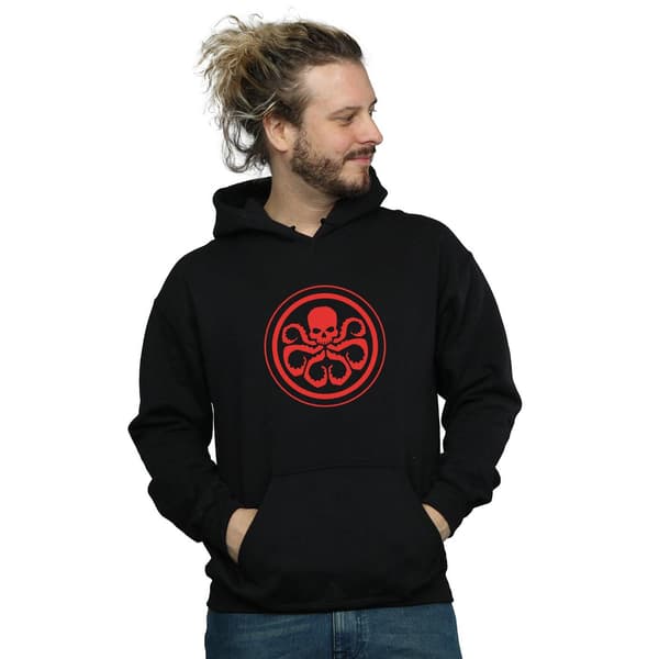 Marvel Herr Hydra Logotyp Huvtröja XL Svart Black XL