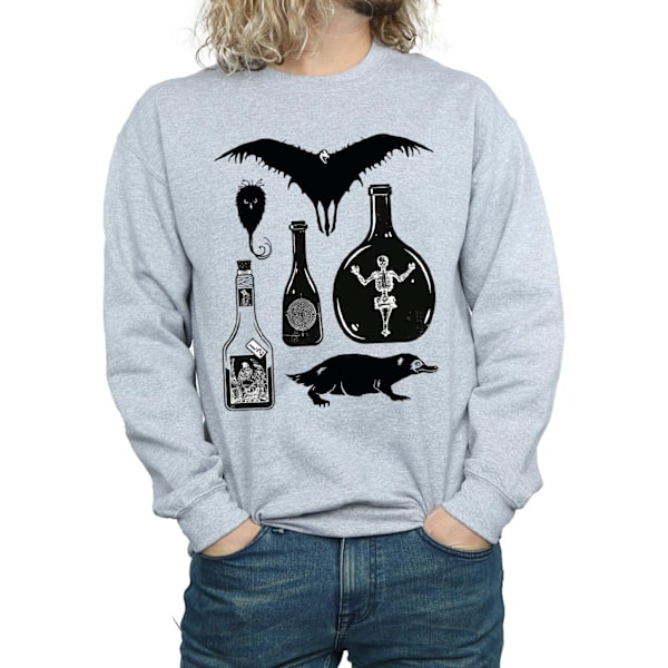 Fantastiska vidunder Mäns enfärgad ikoner tröja XXL Sports Grey Sports Grey XXL