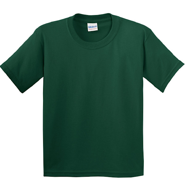 Gildan Youth Unisex Heavy Cotton T-Shirt S Forest Green Forest Green S
