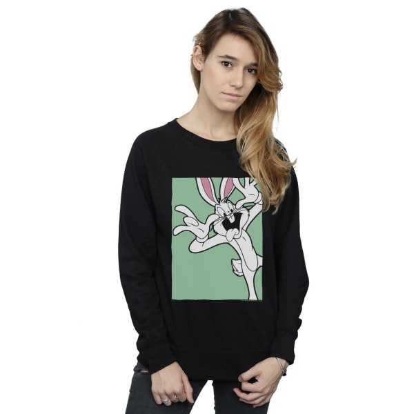 Looney Tunes Dam/Dam Bugs Bunny Funny Face Sweatshirt XL Black XL