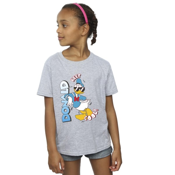 Disney Girls Donald Duck Cool Cotton T-Shirt 3-4 år Sports G Sports Grey 3-4 Years