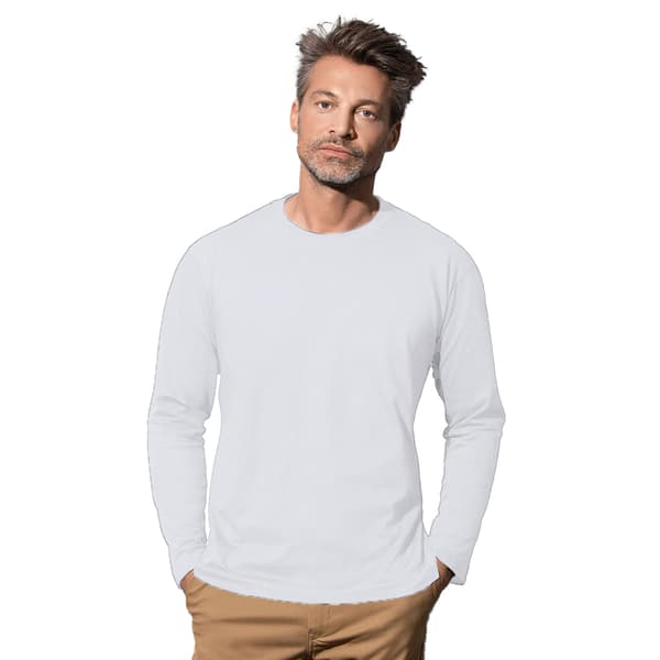 Stedman Herr Classic Long Sleeved Tee M Vit White M