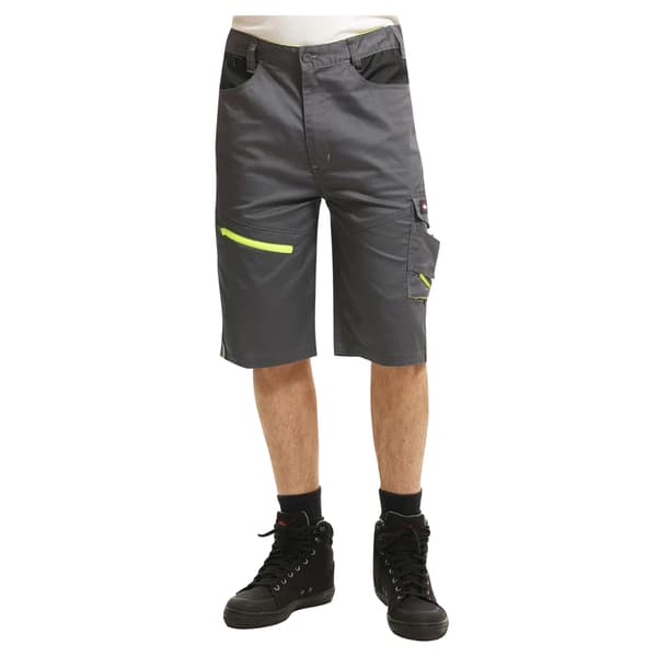 Lee Cooper Stretch Reflex Multi Pocket Cargo Shorts för Män 40 Grey/Black 40R
