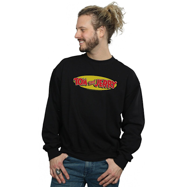 Tom And Jerry Herr Inline Logo Sweatshirt 4XL Svart Black 4XL