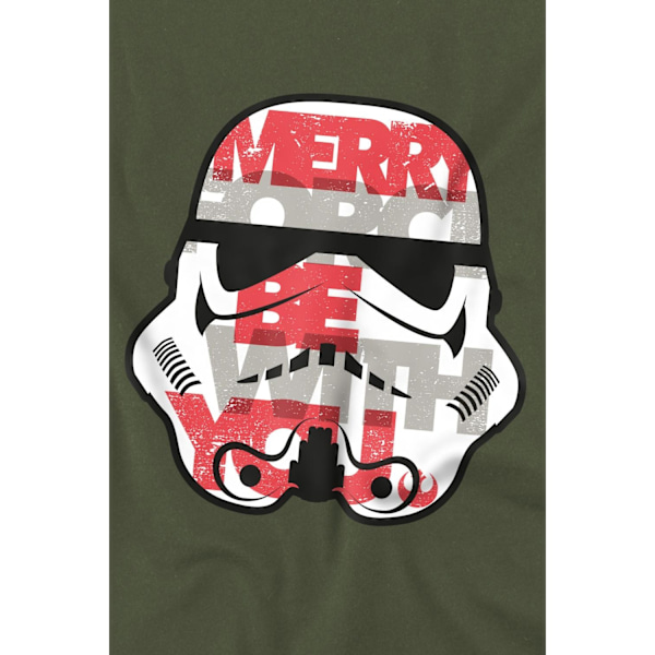 Star Wars Herr Merry Force Be With You Stormtrooper Jultröja Military Green XL