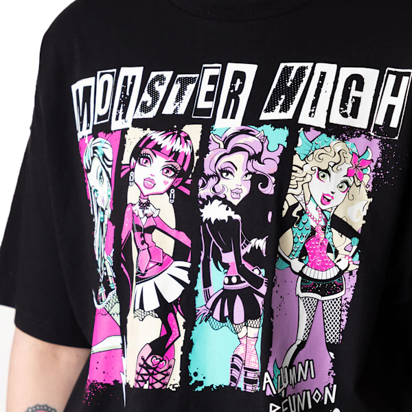 Monster High Dam/Dam Grupp Pose Lång Pyjamas Set XL Svart/ Black/Pink XL