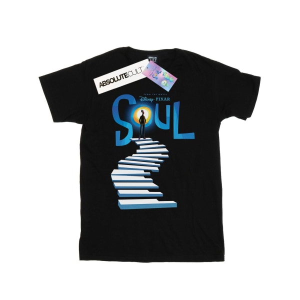 Disney Girls Soul Posterkonst T-shirt i bomull 7-8 år svart Black 7-8 Years