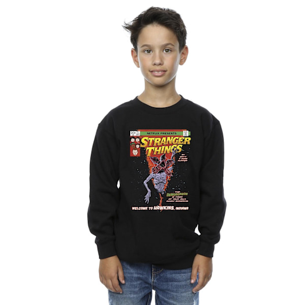 Netflix Boys Stranger Things Comic Cover Sweatshirt 9-11 år Black 9-11 Years