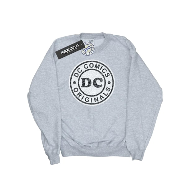 DC Comics Dam/Kvinnor DC Originals Crackle Logo Sweatshirt XL Heather Grey XL