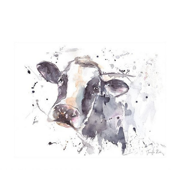 Jennifer Rose Moo Ko Print 30cm x 40cm Svart/Vit Black/White 30cm x 40cm