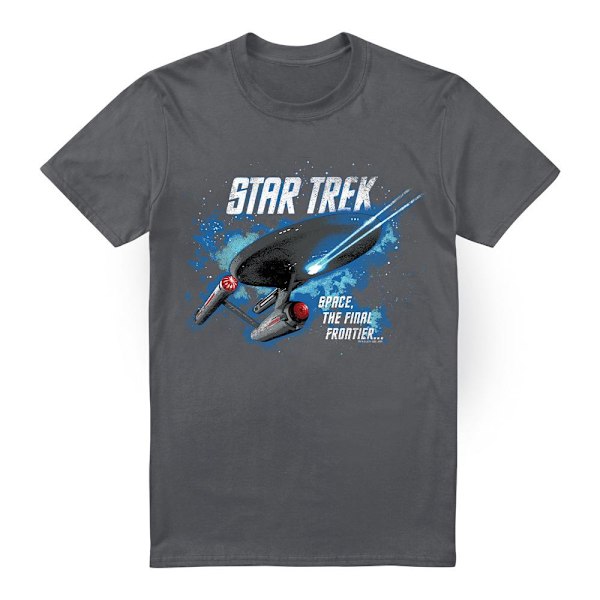 Star Trek Herr The Final Frontier T-Shirt L Gråmelerad Charcoal L