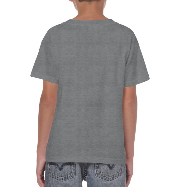 Gildan Barn/Barn T-shirt i tung bomull, Heather, 9-11 år, G Graphite 9-11 Years