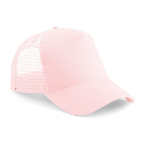 Beechfield Mens Half Mesh Trucker Cap / Headwear One Size Paste Pastel Pink/ Pastel Pink One Size