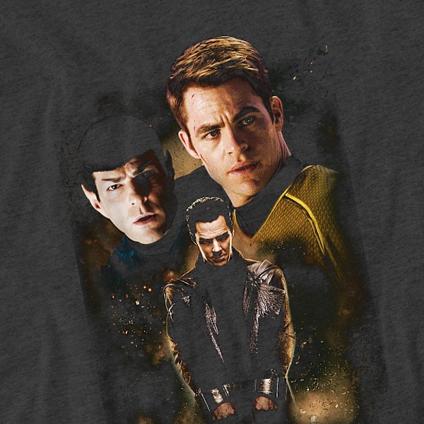 Star Trek: Into Darkness Unisex Vuxen Aftermath T-Shirt L Charc Charcoal L