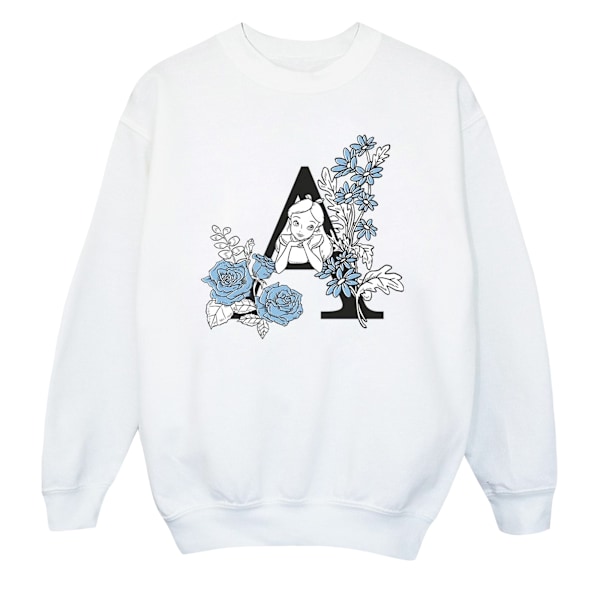 Disney Girls Alice In Wonderland Bokstav A Sweatshirt 12-13 År White 12-13 Years