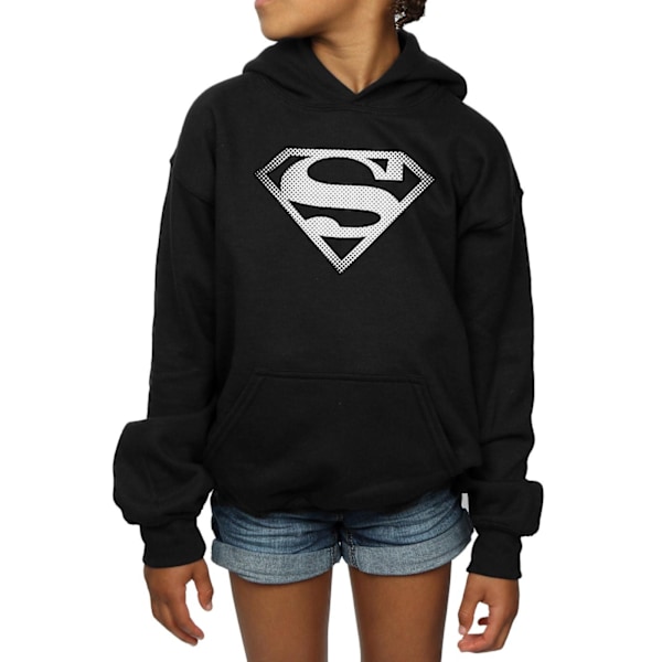 DC Comics Girls Superman Spot Logo Hoodie 9-11 år Svart Black 9-11 Years