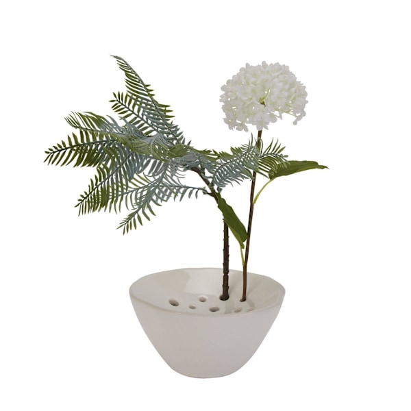 Hill Interiors Keramisk Blomstergrod One Size Vit White One Size