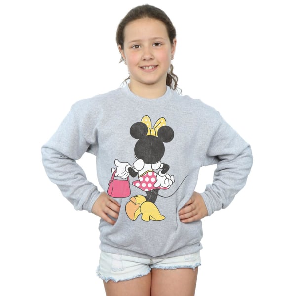 Disney Girls Minnie Mouse Back Pose Sweatshirt 5-6 Years Sports Sports Grey 5-6 Years