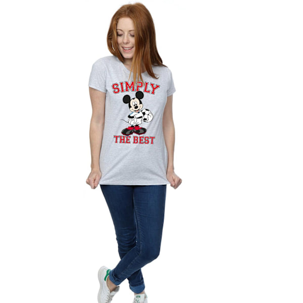 Disney Dam/Kvinnor Mickey Mouse Simply The Best Bomull T-Shir Sports Grey S