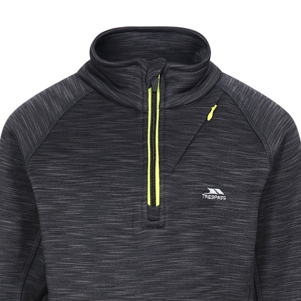 Trespass Edvin Fleece Top för pojkar 7/8 år Svart Marl Black Marl 7/8 Years
