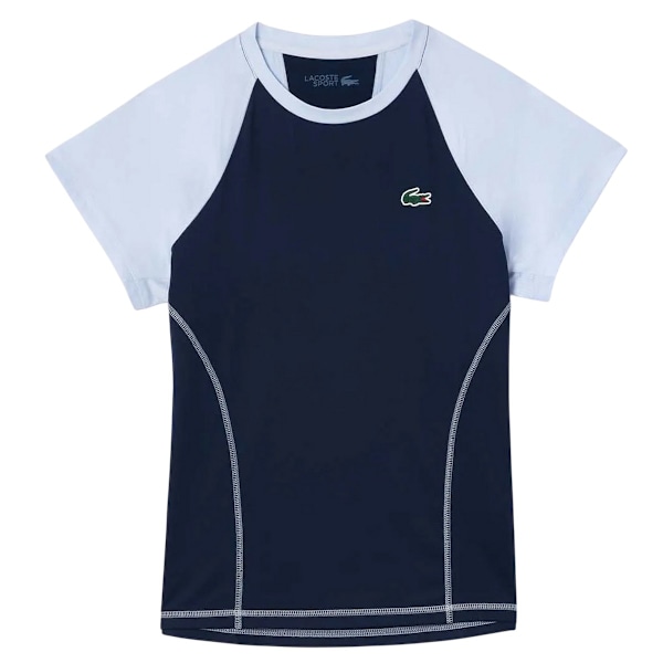 Lacoste Dam/Dam Stretch Slim Sport T-Shirt 12 UK Blå Blue 12 UK