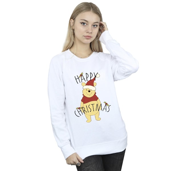 Disney Dam/Kvinnor Winnie The Pooh Glad Jul Holly Tröja White XL