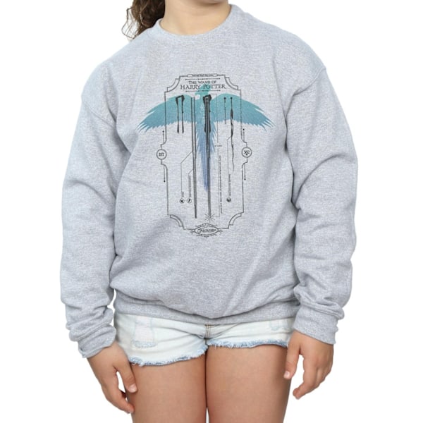 Harry Potter Girls Garrick Ollivander The Wand Sweatshirt 12-13 Sports Grey 12-13 Years