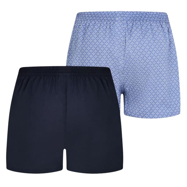 Boss Herr Abstrakta Boxershorts (2-pack) S Marinblå/Blå Navy/Blue S