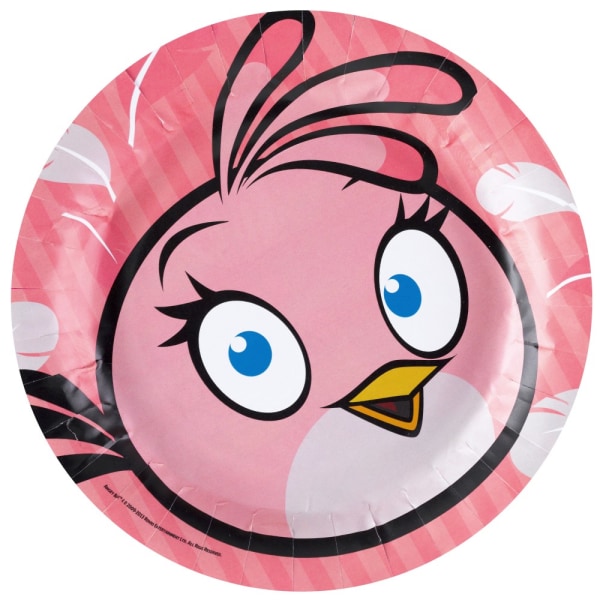 Angry Birds papper festtallrikar (paket med 8) En one size rosa Pink One Size