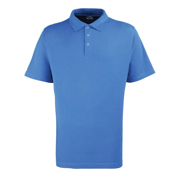 Premier Piqué Pikétröja med Knappar Fram Herr XL Kungsblå Royal Blue XL