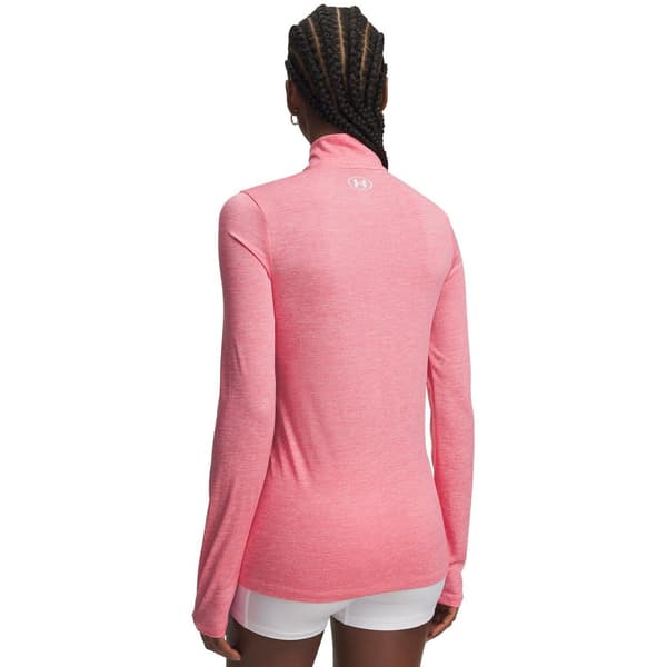 Under Armour Dam Tech Textured Half Zip Tröja 10 UK Rosa Pink/White 10 UK