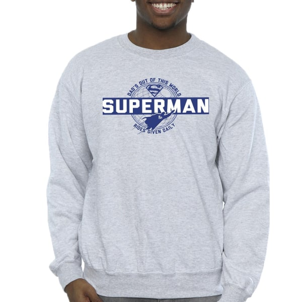 DC Comics Män Superman Out Of This World Sweatshirt XL Sports Sports Grey XL