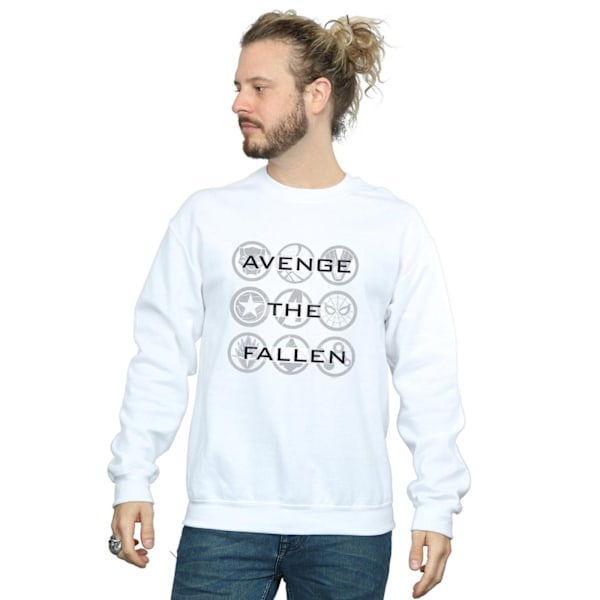 Marvel Mens Avengers Endgame Avenge The Fallen Icons Sweatshirt White 5XL